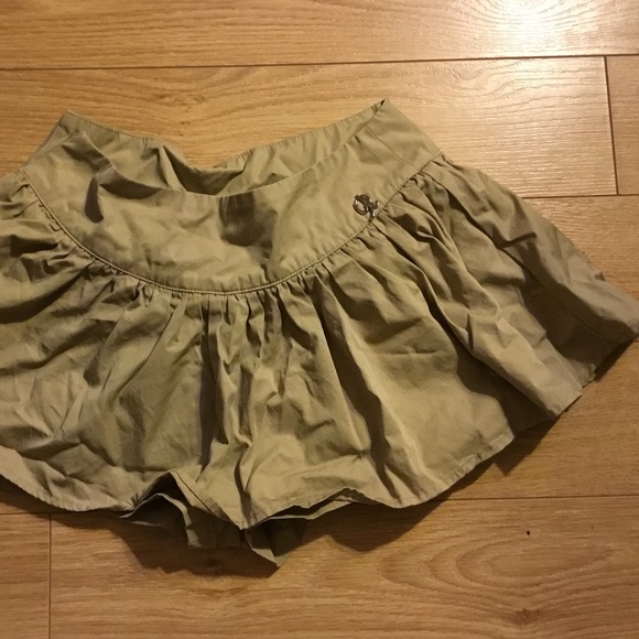 Micro Mini Khaki Skirt - Picture 1 of 3